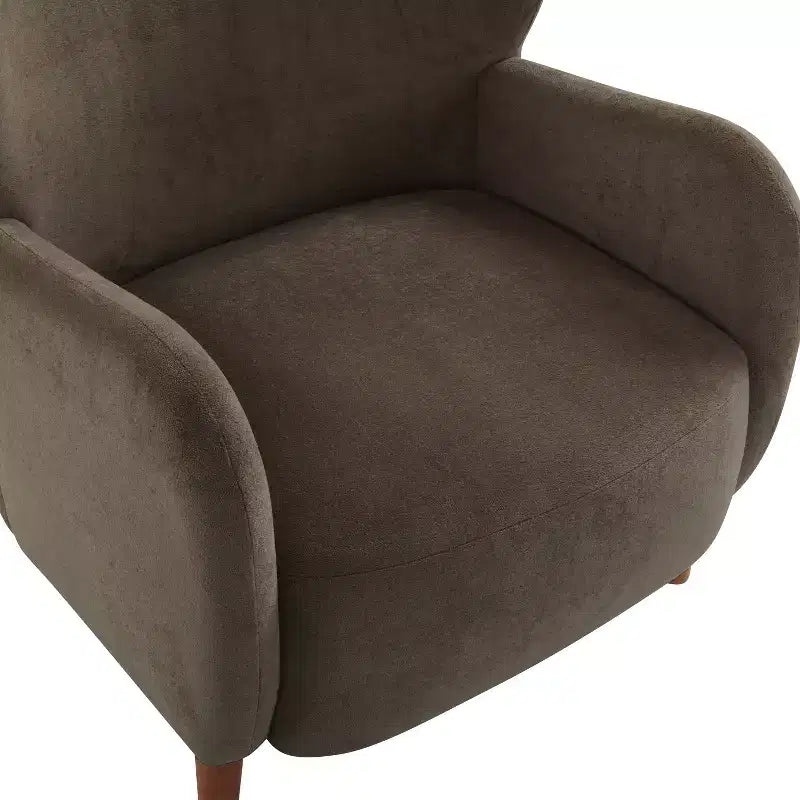 Fauteuils d'appoint en velours Christopher Knight Home Raven, avec dossier à oreilles, pour l'intérieur