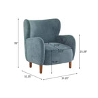 Fauteuils d'appoint en velours Christopher Knight Home Raven, avec dossier à oreilles, pour l'intérieur