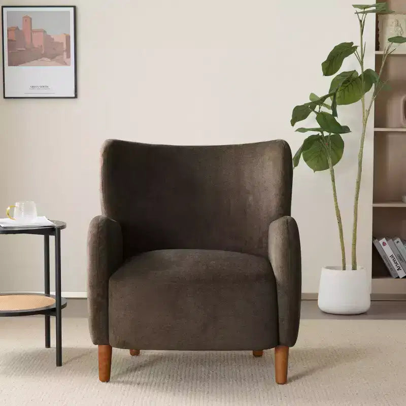 Fauteuils d'appoint en velours Christopher Knight Home Raven, avec dossier à oreilles, pour l'intérieur