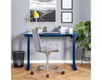 Bureau assis-debout réglable en hauteur Seville Classics airLIFT de 48 pouces avec plateau en verre trempé, ports USB et tiroir