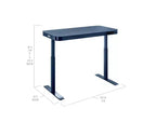 Bureau assis-debout réglable en hauteur Seville Classics airLIFT de 48 pouces avec plateau en verre trempé, ports USB et tiroir