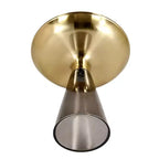 Table d'appoint en verre Hyalus LeisureMod avec cadre en fer Table d'appoint moderne pour salon, chambre, bureau, lounge, intérieur, décor contemporain