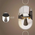 Table d'appoint en verre Hyalus LeisureMod avec cadre en fer Table d'appoint moderne pour salon, chambre, bureau, lounge, intérieur, décor contemporain