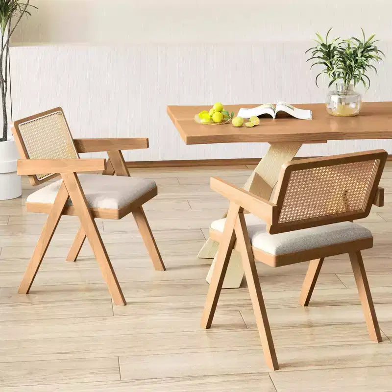 Lot de 2/4 chaises d'appoint en rotin Costway Chaises de salle à manger en tissu Chaises de salon modernes blanches