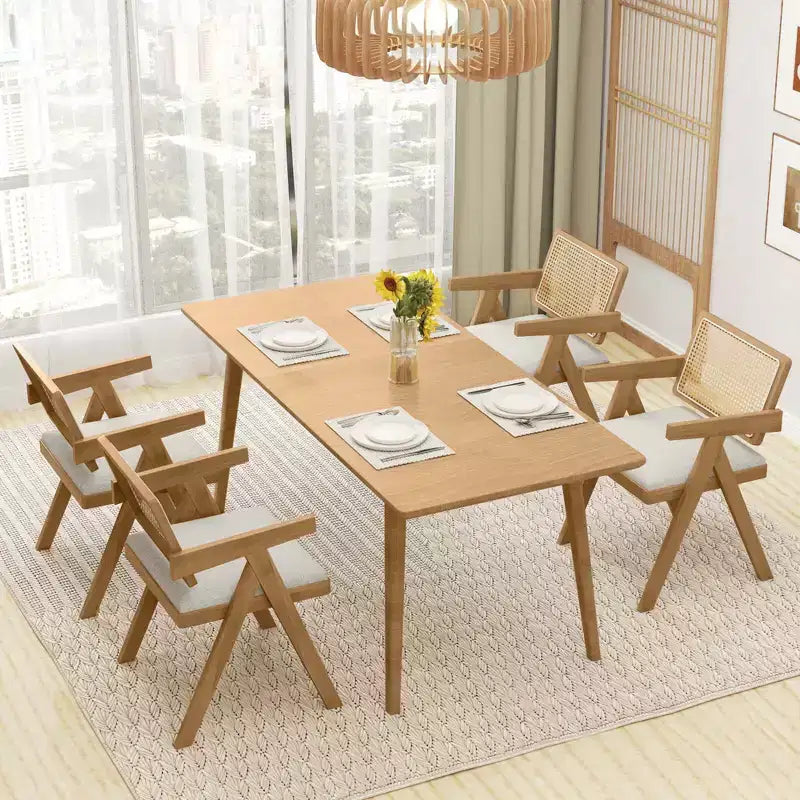 Lot de 2/4 chaises d'appoint en rotin Costway Chaises de salle à manger en tissu Chaises de salon modernes blanches