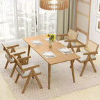 Lot de 2/4 chaises d'appoint en rotin Costway Chaises de salle à manger en tissu Chaises de salon modernes blanches