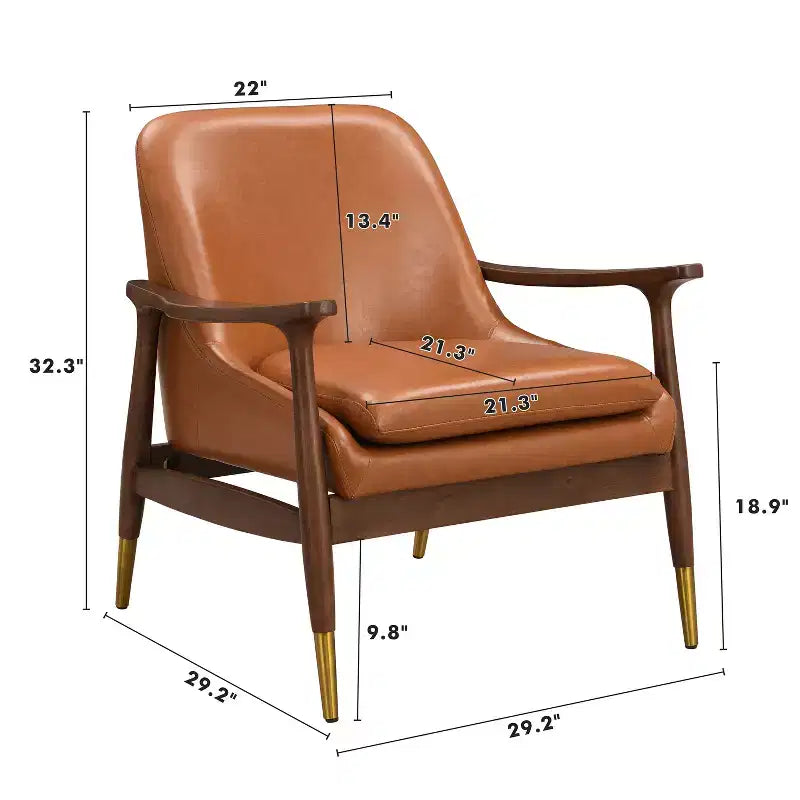 Christopher Knight Home Freja Chaise d'appoint moderne en similicuir et bois (lot de 2)