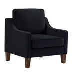 Fauteuil de salon douillet : Velours bleu marine, moderne