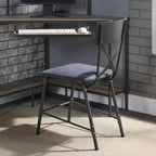 Chaise sans accoudoirs Simple Relax en tissu chêne antique et gris sable