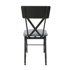 Chaise sans accoudoirs Simple Relax en tissu chêne antique et gris sable