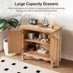 Meuble de Rangement 2 Portes Heynemo, Buffet d'Appoint, Bahut de Cuisine, Meuble de Rangement en Bois pour Salon