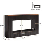 Console moderne Lantine, table d'entrée en bois de 55 pouces avec rangement, table de canapé étroite et longue