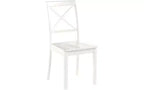 HomeStock Chaises de salle à manger à dossier croisé en bois massif, lot de 2