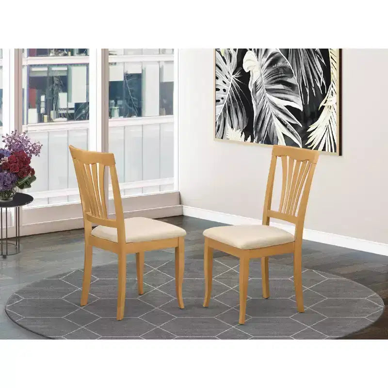 Chaise de salle à manger Avon HomeStock Country Cottage avec assise en bois – Lot de 2