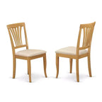 Chaise de salle à manger Avon HomeStock Country Cottage avec assise en bois – Lot de 2