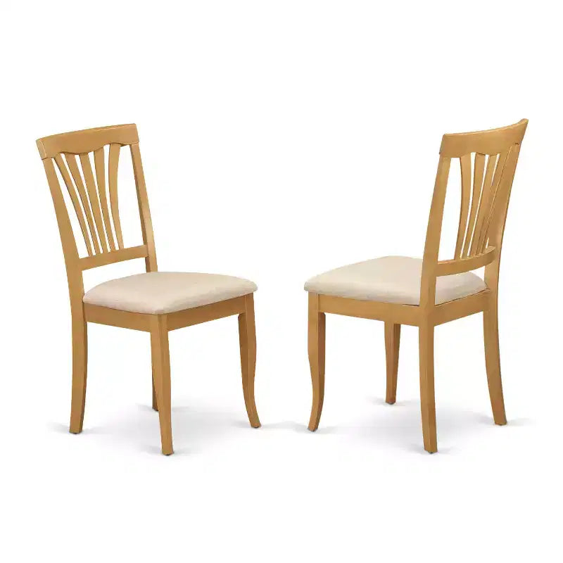 Chaise de salle à manger Avon HomeStock Country Cottage avec assise en bois – Lot de 2