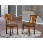 Chaise de salle à manger Avon HomeStock Country Cottage avec assise en bois – Lot de 2