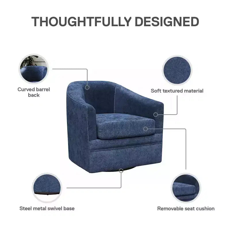 DHP Fauteuil d'appoint pivotant Remily