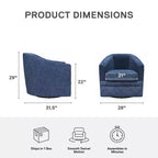 DHP Fauteuil d'appoint pivotant Remily