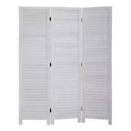 BestMassage Paravent pliable en bois à 3/4/6 panneaux, 1,75 m de hauteur, couleur blanc