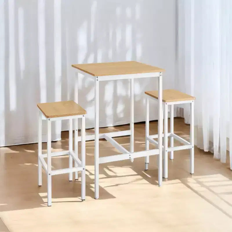 Table de bar avec tabourets, ensemble table et chaises de pub, petite table à manger pour 2 personnes, table hauteur comptoir, table haute, table et chaises hauteur bar, table à manger.