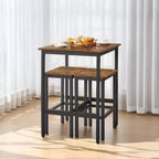 Table de bar avec tabourets, ensemble table et chaises de pub, petite table à manger pour 2 personnes, table hauteur comptoir, table haute, table et chaises hauteur bar, table à manger.