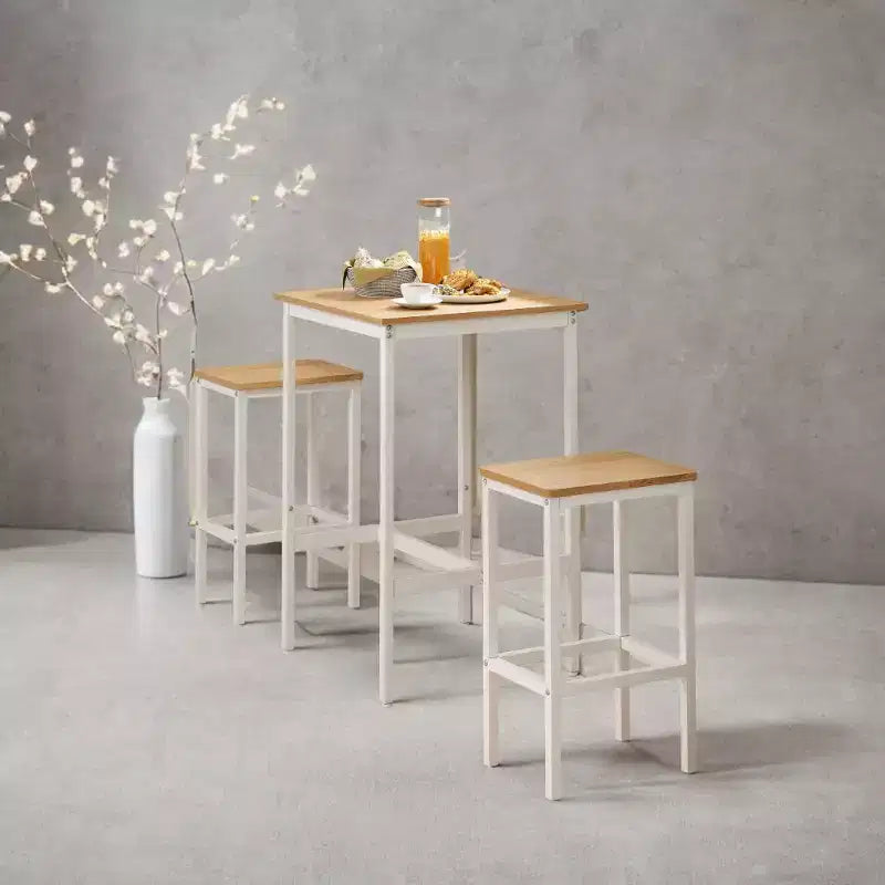 Table de bar avec tabourets, ensemble table et chaises de pub, petite table à manger pour 2 personnes, table hauteur comptoir, table haute, table et chaises hauteur bar, table à manger.
