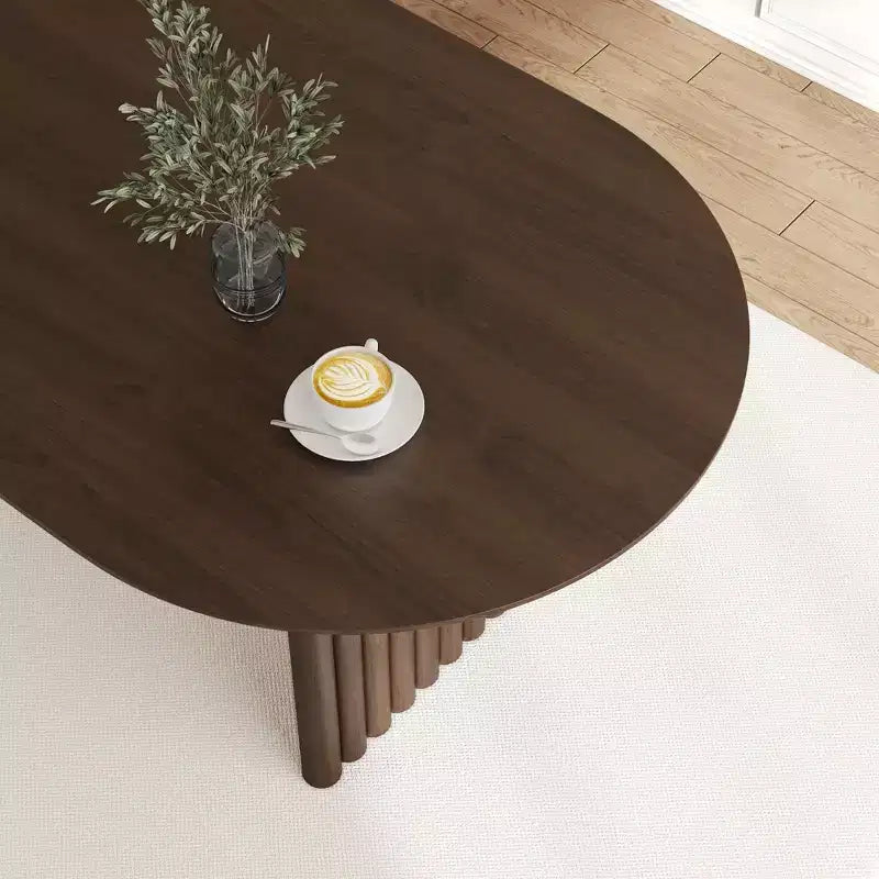 PexFix Table de salle à manger ovale avec double piédestal Tables de cuisine