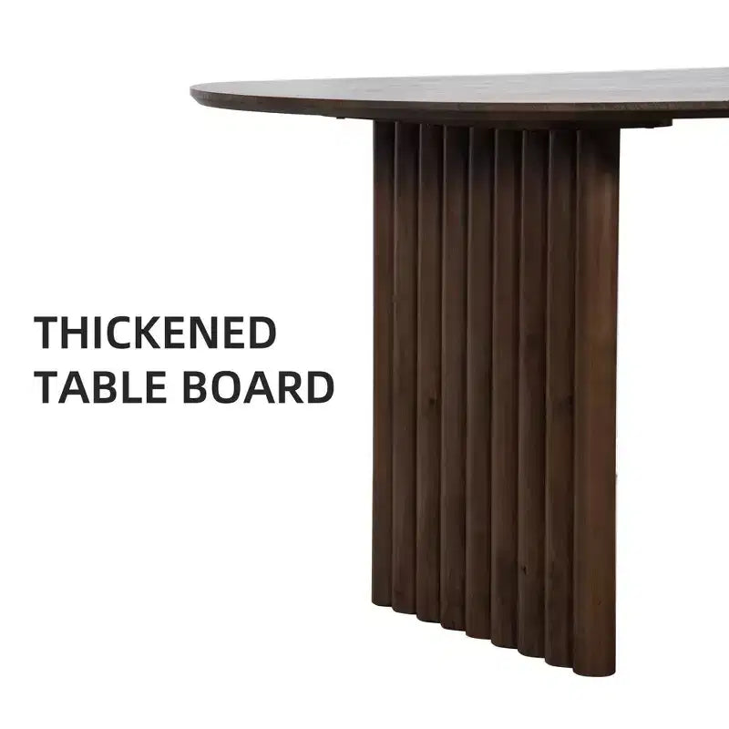 PexFix Table de salle à manger ovale avec double piédestal Tables de cuisine