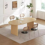 PexFix Table de salle à manger ovale avec double piédestal Tables de cuisine