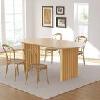 PexFix Table de salle à manger ovale avec double piédestal Tables de cuisine