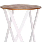 Table d'appoint de style rustique bicolore Lakeside Collection de 48,26 cm de diamètre x 54,61 cm de hauteur -