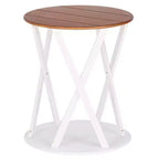 Table d'appoint de style rustique bicolore Lakeside Collection de 48,26 cm de diamètre x 54,61 cm de hauteur -