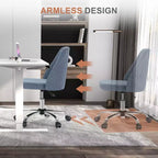 Chaise de bureau moderne sans accoudoirs : Pivotante, réglable, en tissu