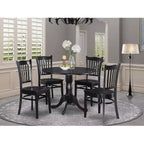 HomeStock Table de cuisine pliante ronde avec 4 chaises