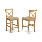 Ensemble de salle à manger hauteur comptoir en bois dur asiatique avec table de pub et chaises