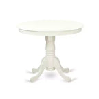 Ensemble de 5 pièces HomeStock pour cuisine avec une table à manger et 4 chaises en similicuir blanc lin