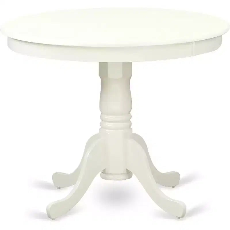 Ensemble de 5 pièces HomeStock pour cuisine avec une table à manger et 4 chaises en similicuir blanc lin