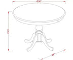 Ensemble de 5 pièces HomeStock pour cuisine avec une table à manger et 4 chaises en similicuir blanc lin