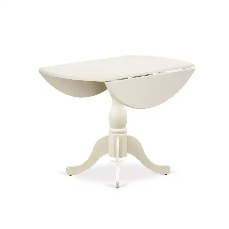 Ensemble de salle à manger rond HomeStock Lin Blanc avec 2 chaises
