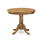 HomeStock Ensemble de table de cuisine ronde pour 4 chaises en tissu style milieu de siècle 123