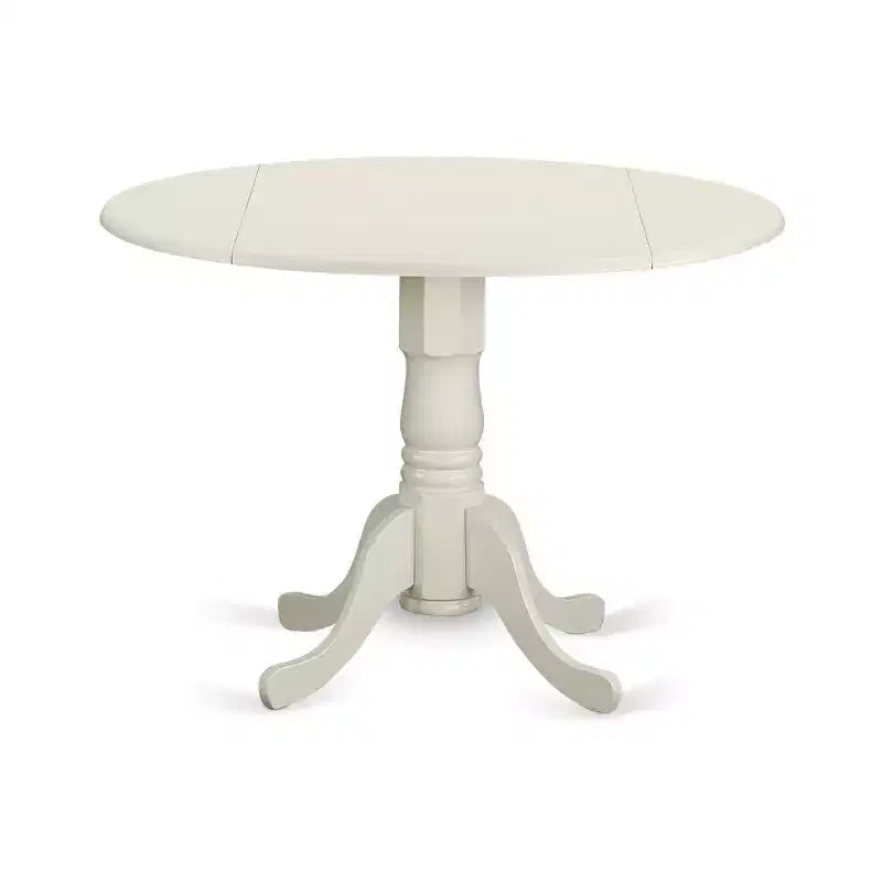 Ensemble de table à manger ronde moderne HomeStock, blanc lin