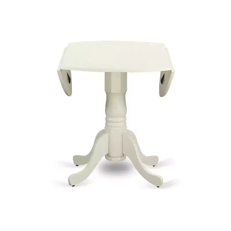 Ensemble de table à manger ronde moderne HomeStock, blanc lin