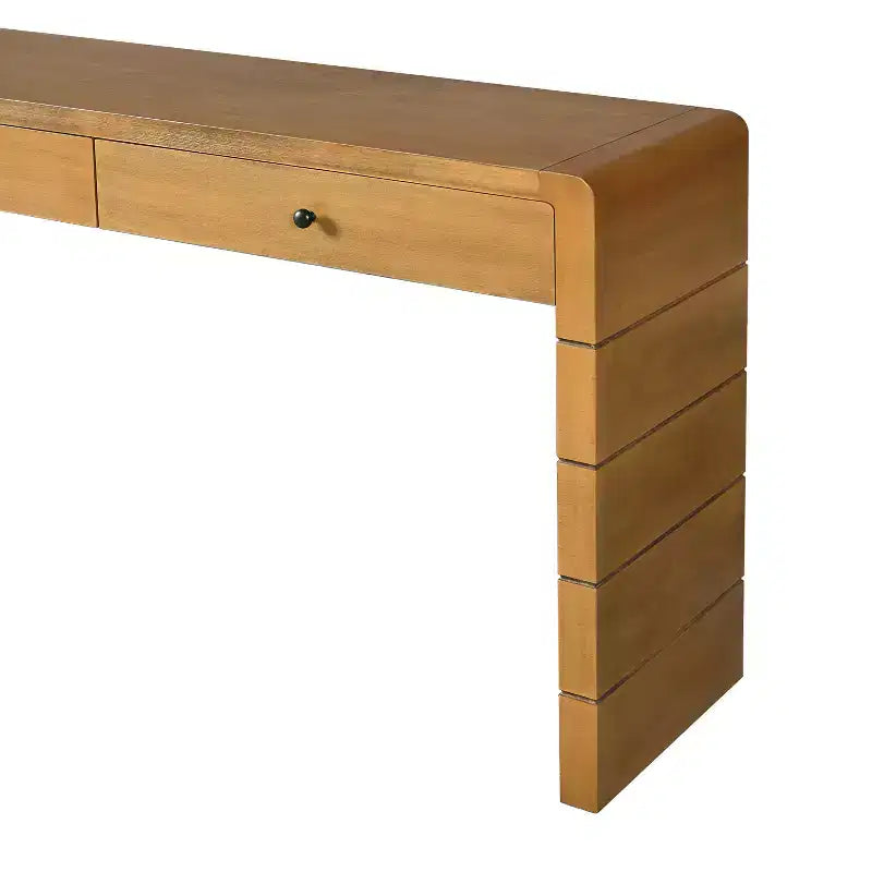 Console d'entrée en bois Whisen avec 2 tiroirs, table console rustique de style ferme avec rangement