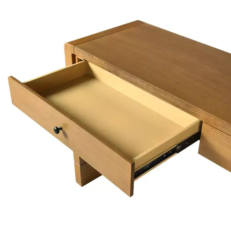 Console d'entrée en bois Whisen avec 2 tiroirs, table console rustique de style ferme avec rangement
