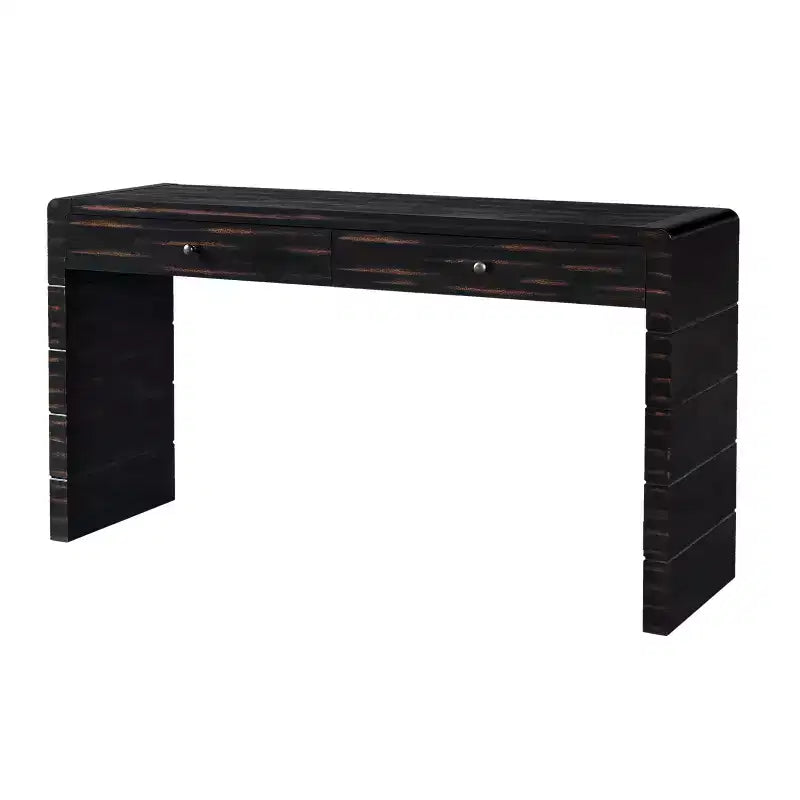 Console d'entrée en bois Whisen avec 2 tiroirs, table console rustique de style ferme avec rangement