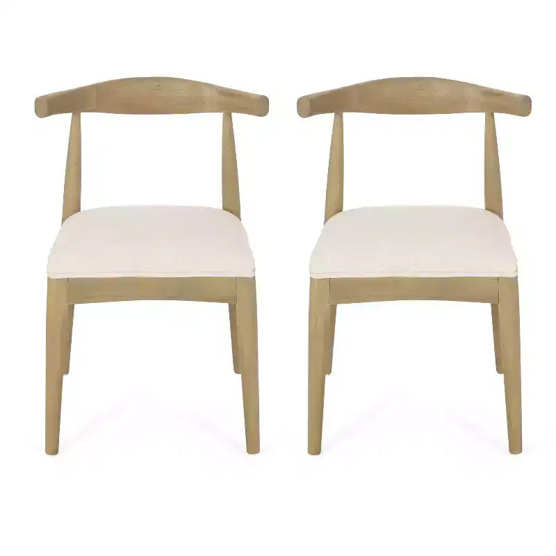 Chaises de salle à manger GDFStudio Covey en tissu d'inspiration scandinave (lot de 2)