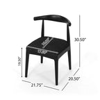 Chaises de salle à manger GDFStudio Covey en tissu d'inspiration scandinave (lot de 2)