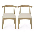 Chaises de salle à manger GDFStudio Covey en tissu d'inspiration scandinave (lot de 2)