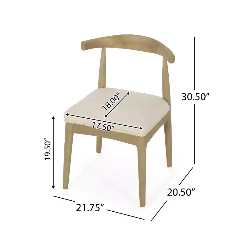 Chaises de salle à manger GDFStudio Covey en tissu d'inspiration scandinave (lot de 2)
